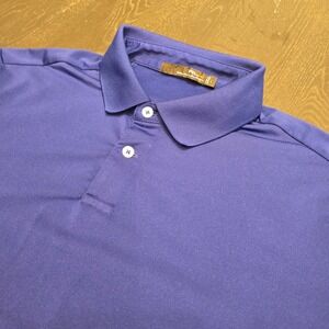 RLX Ralph Lauren Mens Blue Performance Golf Polo Shirt Large RN 41381